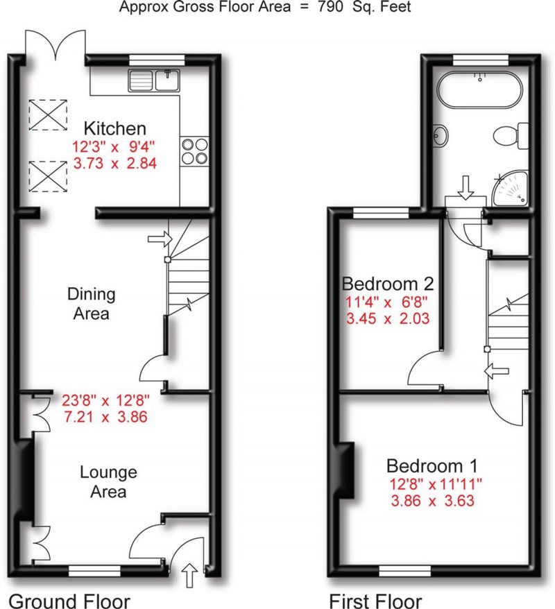 Floorplan for Beaconsfield Road, Altrincham, WA14