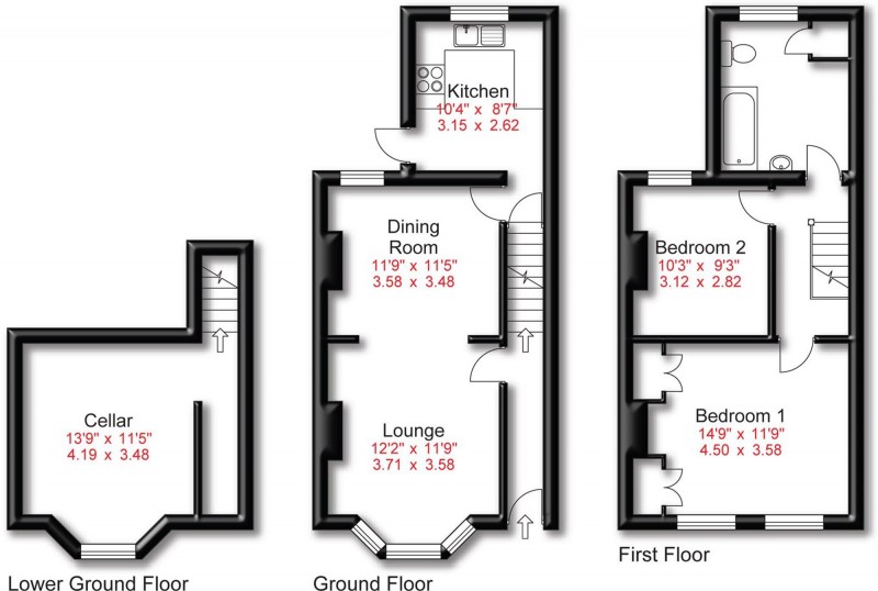 Floorplan for Victoria Drive, Sale, M33