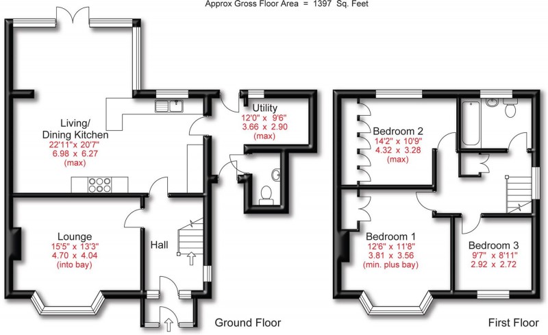 Floorplan for Grove Lane, Hale, WA15