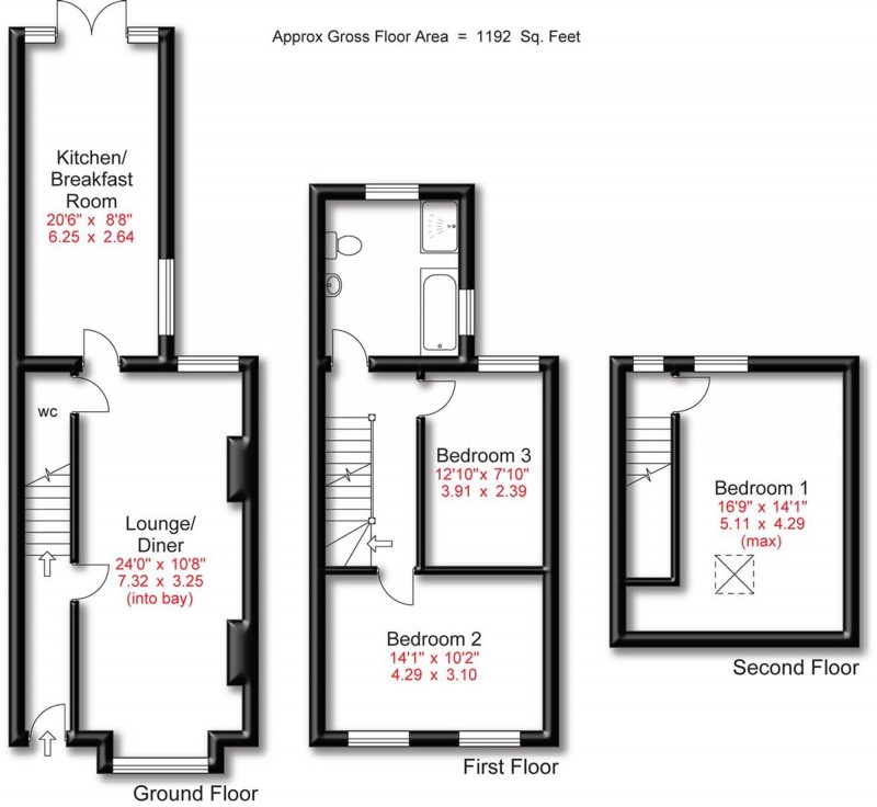 Floorplan for Stamford Park Road, Hale, WA15