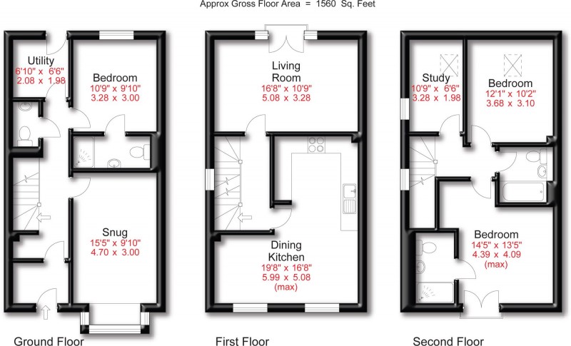 Floorplan for Roe Cross Road, Mottram, SK14