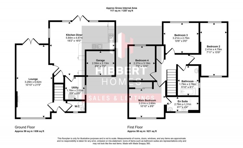 Floorplan for Carnegie Close, Sale, M33