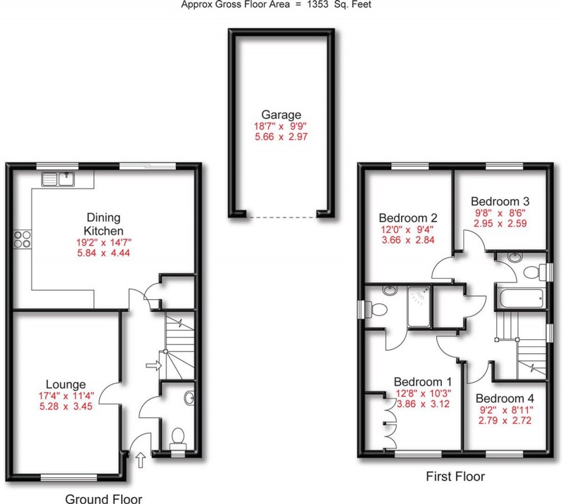 Floorplan for Balsam Road, West Timperley, WA14