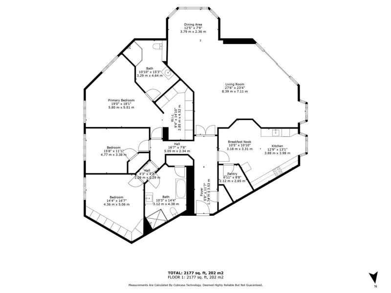 Floorplan for South Downs Road, Hale, WA14