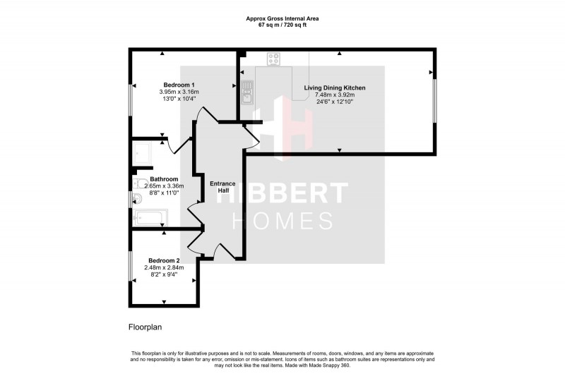 Floorplan for Lawnhurst Avenue, Manchester, M23