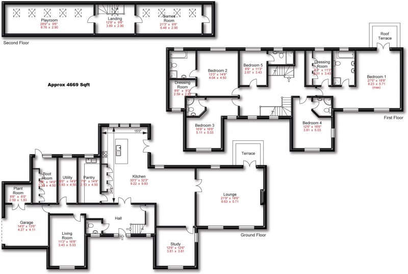 Floorplan for Brooks Drive, Hale Barns, WA15