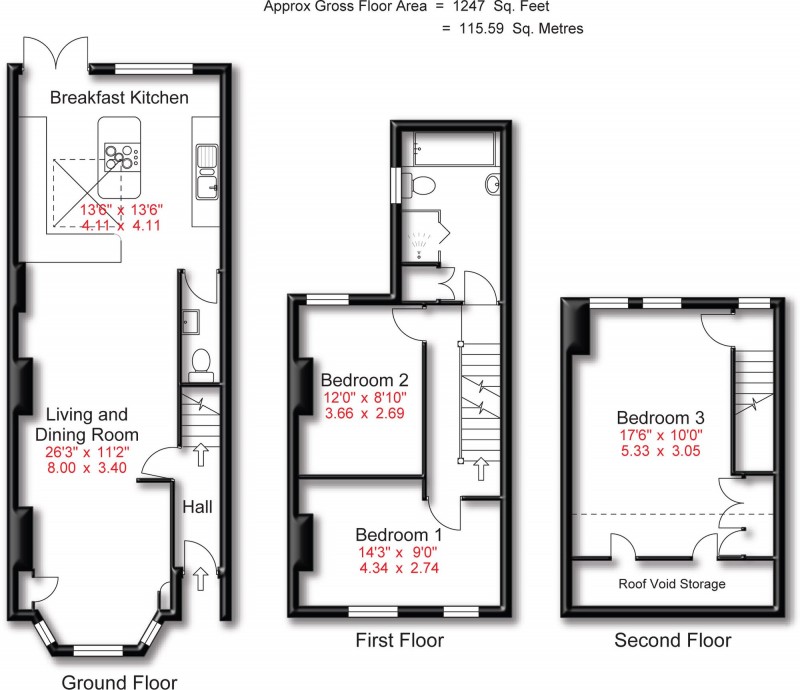 Floorplan for Mayors Road, Altrincham, WA15