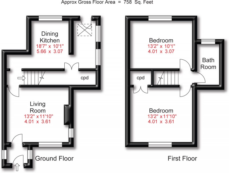 Floorplan for Church Walk, Wilmslow, SK9