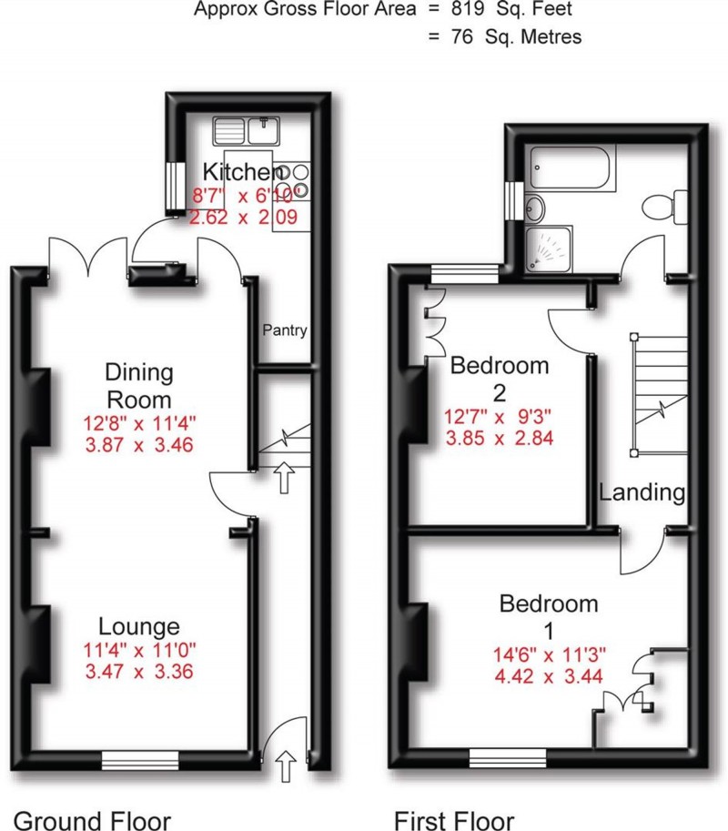 Floorplan for Bath Street, Altrincham, WA14