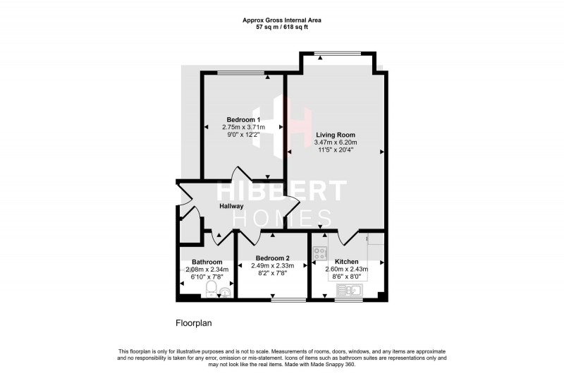 Floorplan for Charlton Drive, Southgate Court, M33