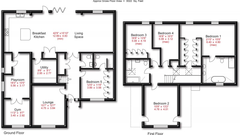 Floorplan for Longacres Road, Hale Barns, WA15