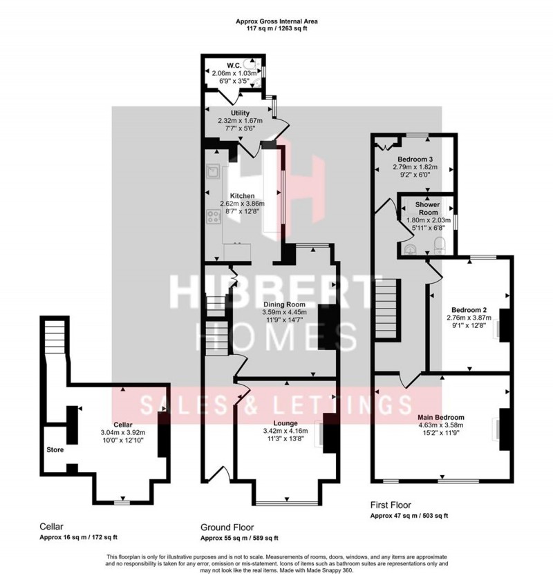 Floorplan for Elm Road, Hale, WA15